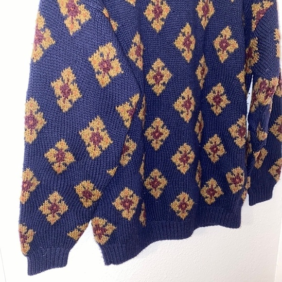 VINTAGE 90s NORDSTROM Hand Knit Chunky Sweater - Picture 2 of 4